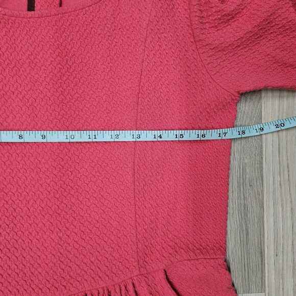 MATILDA JANE Womens Pink Textured 3/4 Sleeve Pocket Forever Virginia Dress Large - Picture 5 of 8